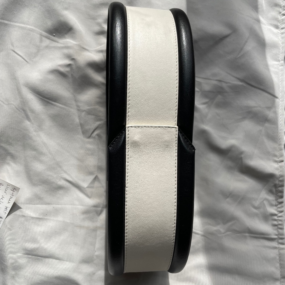Sportmax leather belt-black and cream